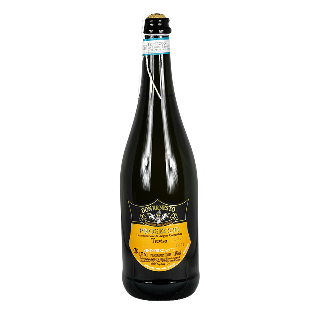 Hellgelb, vollmundig, fruchtig und leicht mit Aromen von reifem Apfel, Pfirsich und Akazienblüten. Der Prosecco ist ein echter Klassiker zu jedem Anlass. Dieser zeichnet sich besonders durch wenig Säure und viel Frucht aus, was dem Geschmack eine angenehme Balance verschafft. Der Prosecco verleiht Ihnen eine prickelnde Freude mit einzigartiger Qualität.